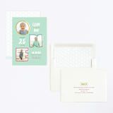 "Checkers" - Children's Birthday Party Invitations in Aqua by Genna Blackburn - Assembled