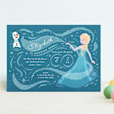 "Disney Frozen Snow Sparkles" - Children's Birthday Party Invitations in Frosty by curiouszhi - Front