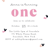 "Disney's Minnie Mouse Confetti" - Children's Birthday Party Invitations in Peony by Annie Holmquist - Detail