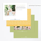 "Birthday Bus" - Children's Birthday Party Invitations in Sour Apple by Shiny Penny Studio - Back of Card Options