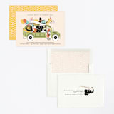 "Birthday Bus" - Children's Birthday Party Invitations in Sour Apple by Shiny Penny Studio - Assembled