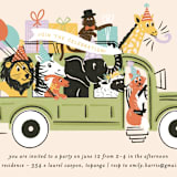 "Birthday Bus" - Children's Birthday Party Invitations in Sour Apple by Shiny Penny Studio - Detail