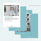 "Superhero Birthday Party" - Children's Birthday Party Invitations in Steel by Nam Bourassa - Back of Card Options