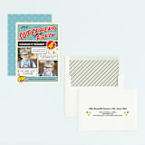 "Superhero Birthday Party" - Children's Birthday Party Invitations in Steel by Nam Bourassa - Assembled