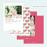 "One In A Melon" - Children's Birthday Party Invitations in Watermelon by Itsy Belle Studio - Back of Card Options
