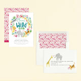 "Jungle Fun" - Children's Birthday Party Invitations in Fuchsia by Jessie Steury - Assembled