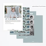 "Wild Blue Yonder" - Children's Birthday Party Invitations in Cornflower by Emily Skinner - Back of Card Options