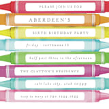 "Colorful Party" - Children's Birthday Party Invitations in Coral by heythird - Detail