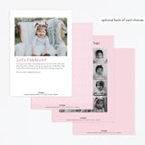 "Little Bunny" - Children's Birthday Party Invitations in Carnation by Michelle Taylor - Back of Card Options