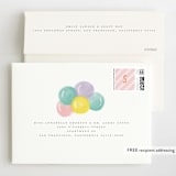"Giraffe and Balloons" - Children's Birthday Party Invitations in Blush by iamtanya - FREE Recipient Addressing