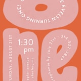 "a big one" - Children's Birthday Party Invitations in Bubble Gum by Jen Owens - Detail