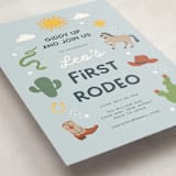 "my friendly rodeo" - Children's Birthday Party Invitations in Sky by peetie design - Detail