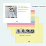 "Pastel Rainbow Sparkles" - Children's Birthday Party Invitations in Mint by Maria Alou - Back of Card Options