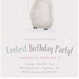 "Coolest Penguin" - Children's Birthday Party Invitations in Orchid by Elska Studio - Detail