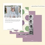 "First Balloon" - Children's Birthday Party Invitations in Lavender by Karen Glenn - Back of Card Options