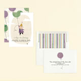 "First Balloon" - Children's Birthday Party Invitations in Lavender by Karen Glenn - Assembled
