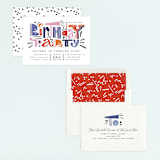 "funny letters" - Children's Birthday Party Invitations in Smoothie by Anastasia Makarova - Assembled