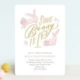 "Some Bunny" - Children's Birthday Party Invitations in Peony by Julie Murray - Front