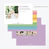 "Rainbow Popsicles" - Children's Birthday Party Invitations in Pastel Rainbow by Lauren Semmer - Back of Card Options