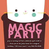"Magic" - Children's Birthday Party Invitations in Melon by Lori Wemple - Detail