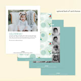 "Bounce into a birthday" - Children's Birthday Party Invitations in Aquamarine by Heather Francisco - Back of Card Options