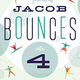 "Bounce into a birthday" - Children's Birthday Party Invitations in Aquamarine by Heather Francisco - Detail