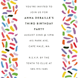 "Confetti Sprinkle" - Children's Birthday Party Invitations in Gumdrops by Up Up Creative - Detail