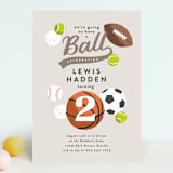 "Have a Ball" - Children's Birthday Party Invitations in Fudge by Alethea and Ruth - Front