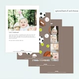 "Have a Ball" - Children's Birthday Party Invitations in Fudge by Alethea and Ruth - Back of Card Options