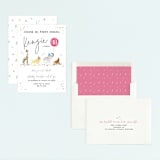 "Party Animals Marching to the Music" - Children's Birthday Party Invitations in Gumdrops by Maggie Maeve - Assembled