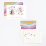 "Double the fun" - Children's Birthday Party Invitations in Sherbet by Creo Study - Assembled