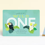 "Jungle Birds" - Children's Birthday Party Invitations in Carribean by Itsy Belle Studio - Front