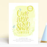 "Little Sunshine" - Children's Birthday Party Invitations in Daffodil by Karidy Walker - Front