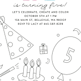 "make and color" - Children's Birthday Party Invitations in Ice Cream by Anupama - Detail