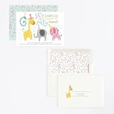 "Jungle Party Animals" - Children's Birthday Party Invitations in Zoo by Sara Berrenson - Assembled