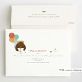"Party Table" - Children's Birthday Party Invitations in Mint by Shannon Chen of Four Wet Feet Studio - FREE Recipient Addressing