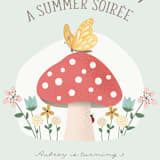 "Summer Soiree" - Children's Birthday Party Invitations in Cornflower by Joanna Griffin - Detail
