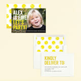 "Head Bang" - Children's Birthday Party Invitations in Lemon by Carrie ONeal - Assembled