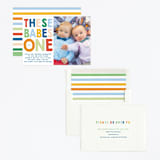 "These Babes" - Children's Birthday Party Invitations in Mint by Baumbirdy - Assembled
