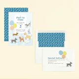 "pawty time" - Children's Birthday Party Invitations in Sky by Karidy Walker - Assembled