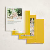 "Beach Club" - Children's Birthday Party Invitations in Lemon by Claudia Orengo - Back of Card Options