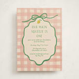"Lemonade" - Children's Birthday Party Invitations in Strawberry Match by Vera Lim - Front