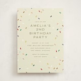 "tiny bold sprinkles" - Children's Birthday Party Invitations in Cream by Ellen Schlegelmilch - Front