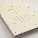 "tiny bold sprinkles" - Children's Birthday Party Invitations in Cream by Ellen Schlegelmilch - Detail