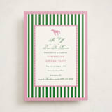 "Derby Party" - Children's Birthday Party Invitations in Bubblegum by Ashlee Townsend - Front