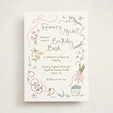 "Locally Grown Sketch" - Children's Birthday Party Invitations in Meadow by Jenna Holcomb - Front