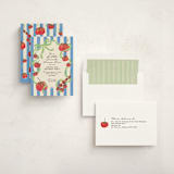 "Petit Pomodoro" - Children's Birthday Party Invitations in Lime by Jackie Crawford - Assembled