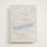 "Fly With Me" - Children's Birthday Party Invitations in Sky by Vera Lim - Front