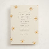 "Sun Toss" - Children's Birthday Party Invitations in Golden Sun by Meggy Masters - Front