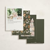 "Jungle Animals" - Children's Birthday Party Invitations in Moss by Joanna Griffin - Back of Card Options